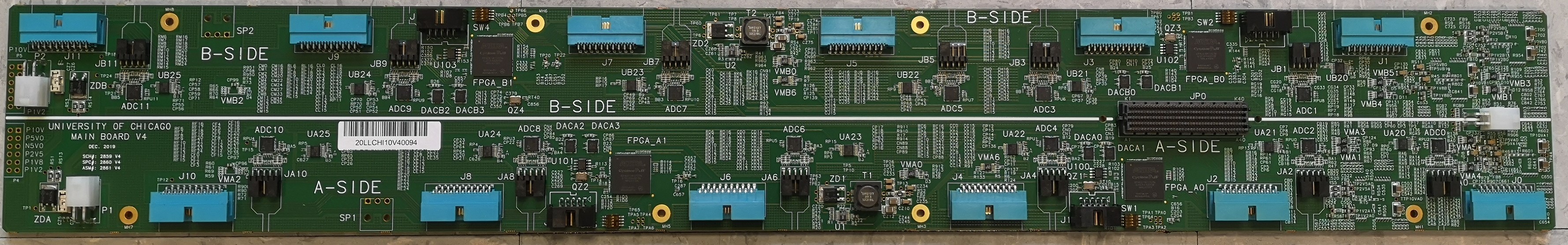 Picture of top of MBV4 board